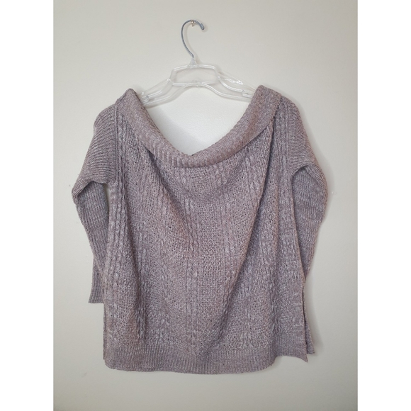 CozyCasual Chunky Knit off-the-shoulder Sweater, Women's Large - Picture 2 of 11